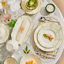 China Manufacturer Porcelain Luxury Elegant Dinner <b>Set</b> Europe/North America Style <b>Microwave</b> Safe Dishwasher Safe - Product Image 4