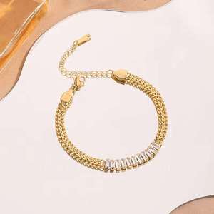 Elegante Pulsera de Diamantes Cultivados en Laboratorio para Mujer, Corte Brillante Redondo, Oro Fino, Oro Rosa, Oro Blanco, Plata, Regalo de Joyería - Product Image 4