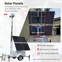 BIGLUX HiSOLO Tour de surveillance solaire mobile avec système de sécurité CCTV et tension de 48V