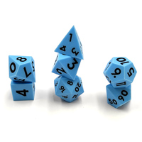 Dés de jeu de nombres colorés personnalisés en gros mdn résine polyédrique acrylique double couleur ensemble de 7 dés