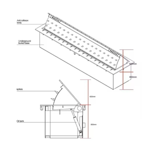 Cote <span class=keywords><strong>de</strong></span> collision K4 K8 K12 Bloqueur <span class=keywords><strong>de</strong></span> route <span class=keywords><strong>de</strong></span> sécurité routière Barrière robuste Hydraulique Automatique - Product Image 3