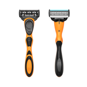 Rasoir à 5 lames pour hommes, couleur personnalisée, lame de rasoir réutilisable, manche en plastique - Product Image 4