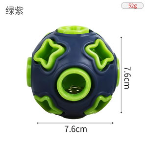 ของเล่นฝึกกัดแทะรูปทรงเรขาคณิตขนาด 50 มม. ทำจากยาง พร้อมเสียงกระดิ่ง Pawmino สำหรับสุนัข - Product Image 6