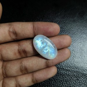 Pierre de Lune Arc-en-ciel Naturelle Ovale Cabochon Pierre Précieuse Non Montée 27 carats 28x17mm Fabrication de Bijoux Exportateur en Gros Inde - Product Image 2