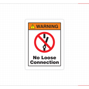 Loose Connection Prohibited Heat-Resistant Scratchproof Water Proof Matte Adhesive Safety Warning Label for Electrical - Product Image 1
