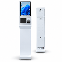 Kiosque interactif de paiement en libre-service pour hôtel, écran tactile, 15,6, 21,5 et 32 pouces, à poser au sol