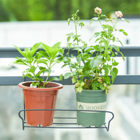 Support de pot de fleurs suspendu pour balustrade de balcon, en métal, pour décoration intérieure, extérieure et de patio