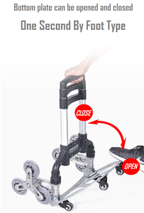 Trolley Trolley Portable Foldable Aluminium Alloy Stairs Climbing Shopping Hand Cart Easy Carry Folding Trolley Push Carts FHT75-6S