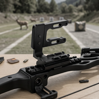 Support de viseur de tir à l'arc en alliage d'aluminium noir HT, réglable, compatible avec tous les rails de 20 mm pour arcs composés et classiques