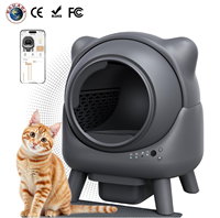 Bac à litière pour chat autonettoyant personnalisé OEM avec surveillance en temps réel via application, fonction anti-éclaboussures et plateau facile à nettoyer pour plusieurs chats