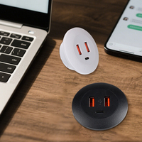 Cargador USB compacto de 10W con 2 enchufes para el hogar, mesita de noche, conferencia, enchufe de escritorio, enchufe USB, Cable de 1,5 m, enchufe estándar de EE. UU.
