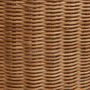 Lot de 3 paniers modernes en rotin naturel brun, bord pliable, artisanat en acier inoxydable, capacité 6-10L, vente en gros - Product Image 5