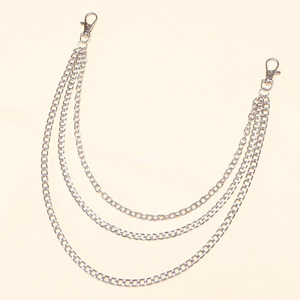 Cadena de pantalón multicapa dorada de aleación de zinc, estilo hip hop, para uso diario. - Product Image 5