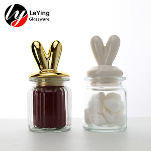 OEM/ODM Cuisine Salle De Bain Mignon Lapin Tête Céramique Décor Boîte Bocaux En Verre - Product Image 2