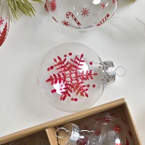 Nouveautés : Boules de Noël suspendues personnalisées, transparentes, électroplaquées, incassables et réutilisables pour les fêtes - Product Image 4