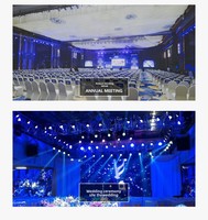 18 projecteurs LED 10W quatre-en-un pleine couleur avec contrôle DMX512, indice de protection IP35, pour bars, mariages, studios de danse - Lot de 24 éclairages