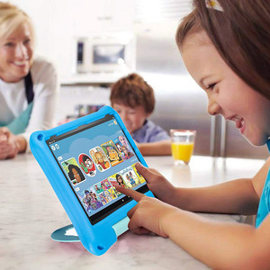 Étui de tablette mignon EVA pour enfants pour <span class=keywords><strong>Amazon</strong></span> <span class=keywords><strong>Kindle</strong></span> Fire HD 10 2021 poignée pliable béquille antichoc couverture arrière robuste - Product Image 5