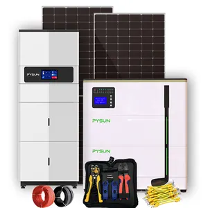 PYSUNソーラーエネルギーシステムフルパッケージ5kw10kw12kwソーラーライトシステム家庭用電力ヨーロッパ家庭用