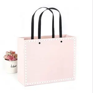 Manufacturers custom white cardboard packaging gift tote bag women's gift paper bag clothing shopping paper bag