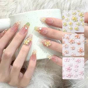 Wholesale Acrylic Flower Nail Art 3d Nail Art Flower Resin Plastic Flower Nail Art