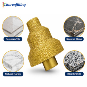 Diamant-Lochsäge mit Gewinde, Stufenbohrer, Diamant-Fasenbohrer, mehrschichtiger konischer Lochöffner für Granitbohrungen - Product Image 6