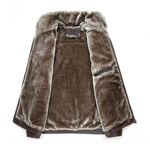 Giacca da <span class=keywords><strong>uomo</strong></span> <span class=keywords><strong>in</strong></span> pelle sintetica originale stile Vintage Bomber alla moda invernale <span class=keywords><strong>con</strong></span> <span class=keywords><strong>collo</strong></span> caldo <span class=keywords><strong>in</strong></span> <span class=keywords><strong>pelliccia</strong></span> - Product Image 2