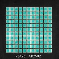 Mosaïque céramique 25*25mm fissure de glace Carrelage bleu de piscine pour hôtel Mosaïque en porcelaine pour piscine