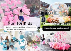 Bong bóng bơm hơi Lều nhà ngoài trời trong suốt thương mại lớp bạt PVC Lều bong bóng rõ ràng nhà với quạt gió - Product Image 6