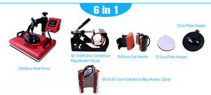 Custom Double Display 30*38cm Multifunction Digital Cap <b>Pen</b> logo Printing Printer Sublimation Combo 6 in 1 Heat Press Machine - Product Image 5