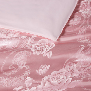 Juego de funda nórdica, juego de cama con bordado de satén de lujo europeo, juego de funda nórdica King Jacquard suave, cómodo y ligero - Product Image 5