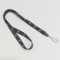 Lanière personnalisée en polyester écologique avec boucle latérale en plastique et porte-badge à crochet pour événements et expositions au bureau
