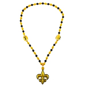 Venta al por mayor 42 "collar con cuatro 3,5" negro y oro flor <span class=keywords><strong>de</strong></span> <span class=keywords><strong>lis</strong></span> (cada uno) - Product Image 4