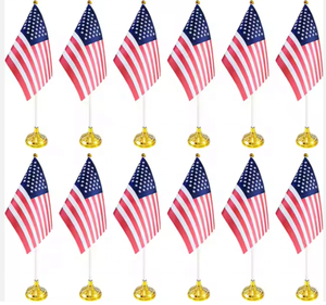 अमेरिका के ध्वज के साथ संयुक्त राज्य अमेरिका का ध्वज संयुक्त डेस्क ध्वज छोटे छोटे मिनी संयुक्त राज्य टेबल झंडे के साथ 4 वें भाग के लिए खड़े 2026 - Product Image 4