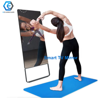 Espejo Inteligente para Fitness, Espejo de Baño con Pantalla Táctil Interactiva, Espejo Mágico para Ejercicio, Entrenamiento, Deporte, Gimnasio, Yoga