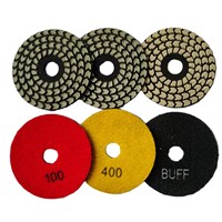 Disque de polissage diamanté en forme de flèche JDK de 4 pouces, grain extra fin, compatible avec les meuleuses d'angle, pour granit, marbre, terrazzo, quartz, sols