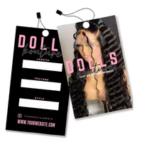 Emballages Personnalisés pour Extensions Capillaires avec Logo Privé, Étiquettes Cadeaux en Papier, Étiquettes Suspendues pour Mèches de Cheveux et Étiquettes de Perruques avec Logo pour Extensions Capillaires