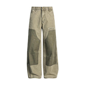 Comoda fabbricazione 100% <span class=keywords><strong>cotone</strong></span> personalizzato StreetWear <span class=keywords><strong>pantaloni</strong></span> da carpentiere kaki a gamba larga da <span class=keywords><strong>uomo</strong></span> - Product Image 4