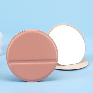 Miroirs compacts pliables ronds portables Mauri Rose Gold 2026, miroir de poche argenté pour le maquillage, idéal comme cadeau personnalisé - Product Image 5
