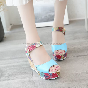 Women Summer New Style Platform <b>Sandals</b> Thick Sole Color Block Peep Toe Bohemian Roman <b>Sandals</b> - Product Image 2