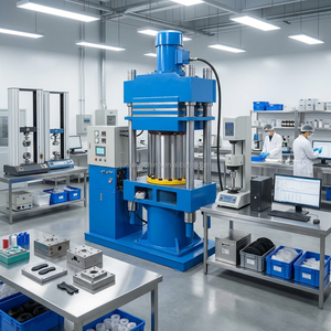 Presse <span class=keywords><strong>de</strong></span> vulcanisation <span class=keywords><strong>automatique</strong></span> à quatre colonnes pour plastique et caoutchouc <span class=keywords><strong>de</strong></span> laboratoire / Machine <span class=keywords><strong>de</strong></span> vulcanisation <span class=keywords><strong>de</strong></span> plaques <span class=keywords><strong>de</strong></span> caoutchouc à commande PLC - Product Image 5