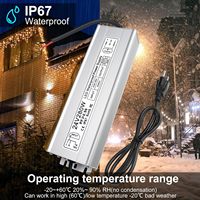 SZKEYAA FS-24V280W Alimentation LED étanche IP67 en aluminium 24V 280W AC 110-130V, efficacité 80%-89% pour éclairage extérieur et lampadaires
