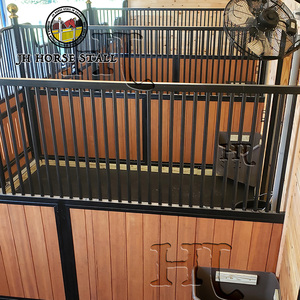 12x12ft Luxuriöse Europäische Pferdeboxen-Vorderwände aus Bambus mit Schwenktür, Kostenloses Design - Product Image 6