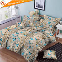 Ensemble de literie violet de style moderne Queen Size avec une variété de motifs de fleurs pour un usage domestique