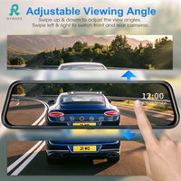 Caméra embarquée sans fil 10 pouces Full HD 1080P Vision nocturne Double objectif Rétroviseur de voiture Enregistreur vidéo