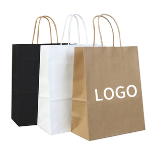 Sacchetti di Carta per Imballaggio Alimentare Biodegradabili, Riciclabili, Ecologici, Usa e Getta, Neri, Marroni, Bianchi, con Logo Personalizzato, Vendita all'Ingrosso - Product Image 1