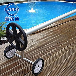 Carrete de cubierta de piscina de aluminio de acero inoxidable resistente, carrete de cubierta de piscina duradero antioxidante para <span class=keywords><strong>piscinas</strong></span> sobre el suelo - Product Image 2