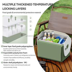 Nhà máy thiết kế mới lạnh cấp thực phẩm di động đi bộ đường dài bãi biển mẫu làm mát Băng cách điện cắm trại hộp mát với loa - Product Image 6