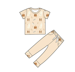 Set di Abbigliamento Personalizzato per Bambine con Maniche Corte e Pantaloni, Alta Qualità, Vita Alta Elasticizzata, Completi Patchwork per Uso Quotidiano - Product Image 2