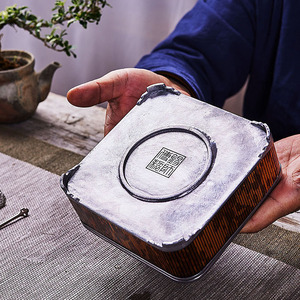 Xiangfei Bamboo Teapot Holder Square Ginkgo Color Kung Fu <b>Tea</b> <b>Set</b> Dry Brewing Tray Household <b>Tea</b> Table Accessory - Product Image 4