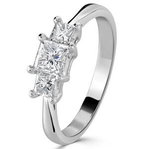 Anillo de oro blanco de 9 quilates con diamantes, anillo de diamantes personalizado - Product Image 1